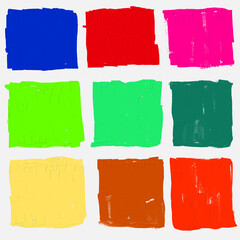 set of watercolor paint strokes