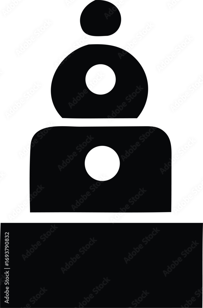 Poster abstract stacked geometric shapes symbol icon simple modern design minimalist graphic element clean 