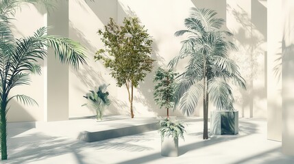 Explore A Minimalist Indoor Garden Space With Natural Light And Plant Variety