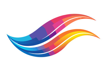 Abstract Gradient Light Waves Background – Vibrant Neon Colors with Vertical Lines