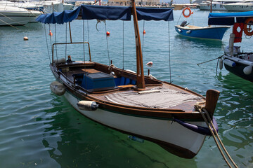 An old-fashioned wooden boat