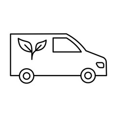 eco car icon in transparent background