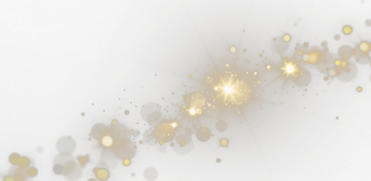 PNG AI Glowing light effect, of glitter particles and stars. Magical glow PNG. Sparkling light on transparent backgrounds, Bokeh, dust PNG. Abstract grunge background. Overlay design. - Powered by Adobe