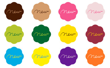 New_手書き文字｜ラベル風あしらい付きセット_フレーバー,パウダー,ソース,スイーツ,風味,味,限定 New_Handwritten Text | Decorative Set_Flavor, Powder, Sauce, Sweets, Taste, Flavor, Limited