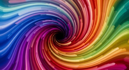 Obraz premium Abstract art and colorful design. Psychedelic patterns and optical illusions. A swirling vortex of rainbow colors.