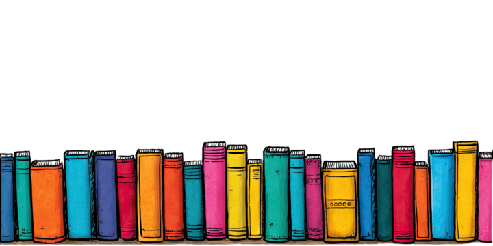 Colorful Book Shelf Illustration