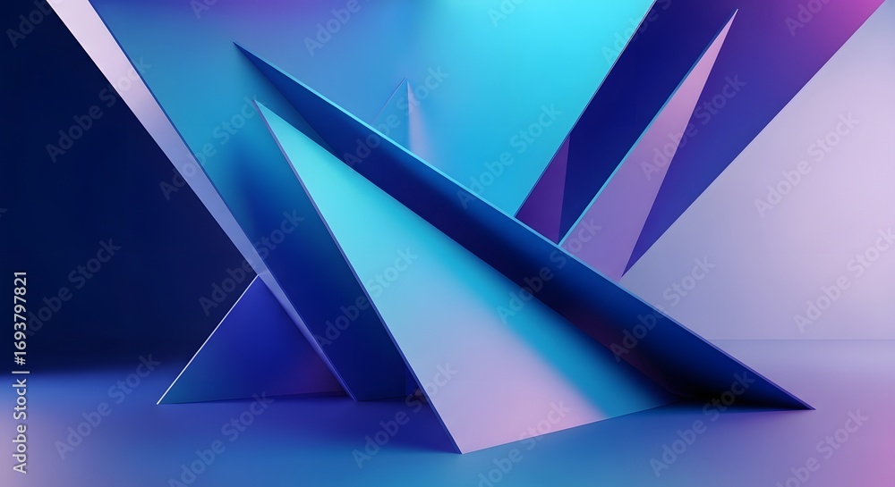 Aufkleber geometric abstraction and modern art. optical illusion and visual effects. a colorful pyramid made o