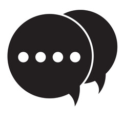 Fototapeta premium Bubble Chat Typing icon isolated on a white background.