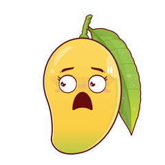 mango surprised face cartoon cute