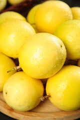 Fresh Golden Passion Fruit from Hainan Fujian China Tropical Honey Colored Exotic Fruit Bowl