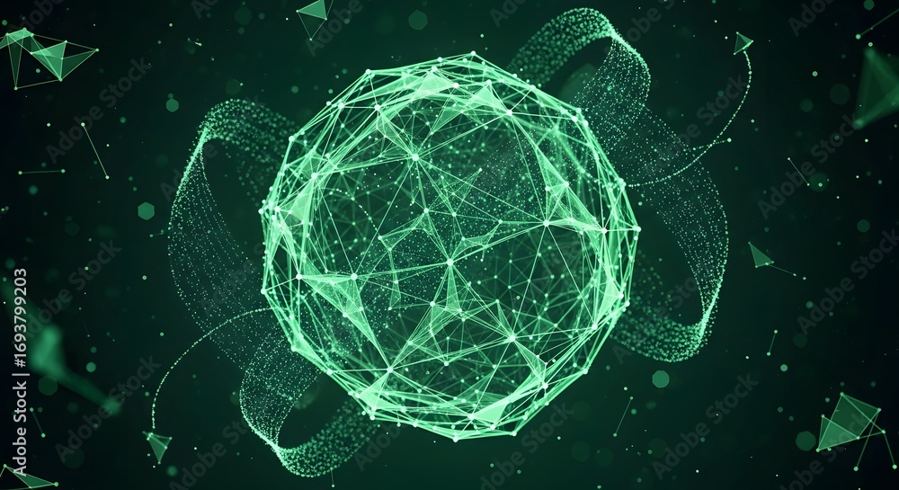 Poster sacred geometry and spiritual symbols. astrology and esoteric knowledge. a glowing hexagonal grid wi