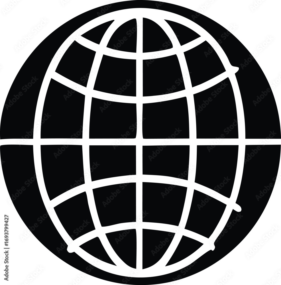 Poster abstract globe network symbol global connectivity digital communication technology internet worldwid
