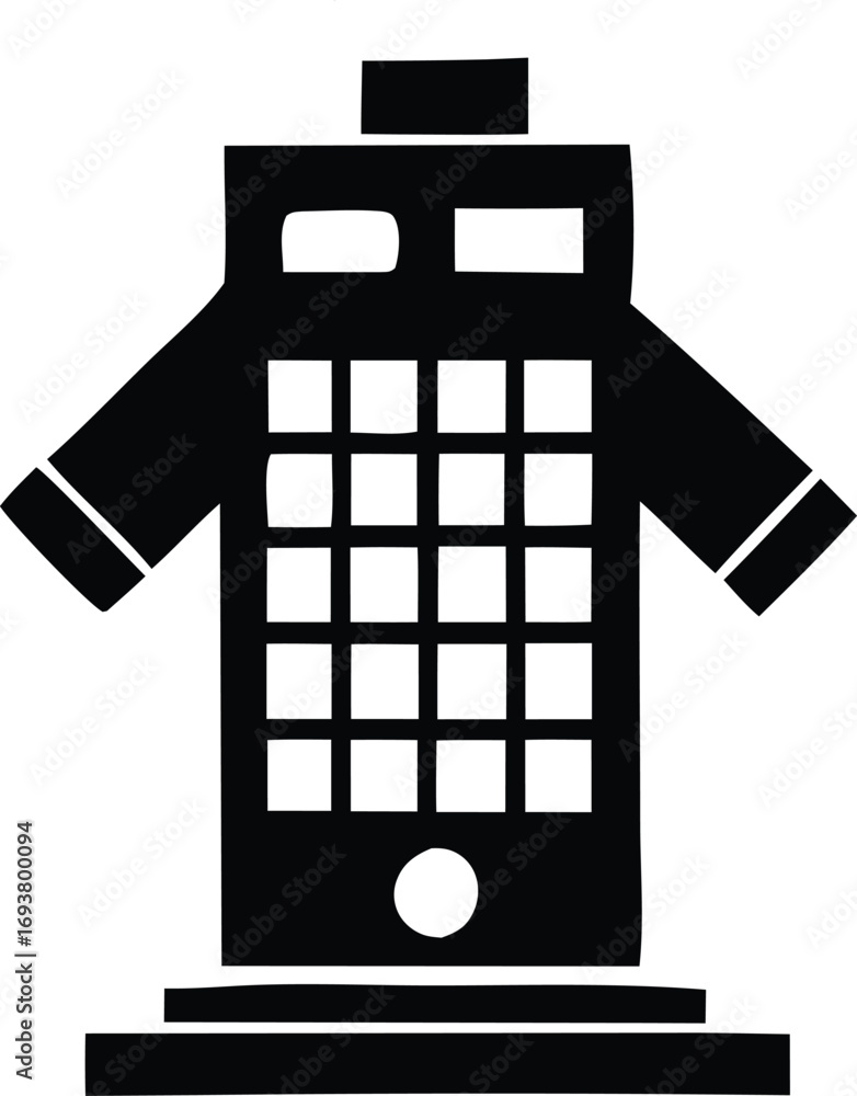 Poster modern smartphone icon representing technology and communication symbolizing global connectivity and