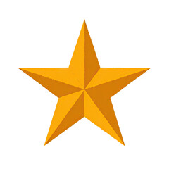 Obraz premium Golden Star on Black Background