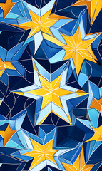 Tile or carpet pattern background with decorative, symmetrical elements. Ideal for wallpaper, textiles, or digital design projects.