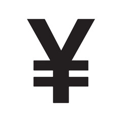 Japanese yen silhouette symbol currency. Japan yen sign icon