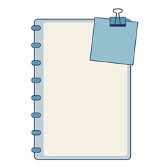 Blank Page Simple Memo Notes Book Loose Leaf Paper Illustration