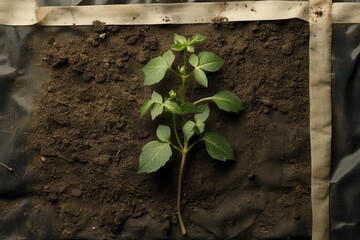 Young Plant Grows From soil, Freshness Concept and growth cycle