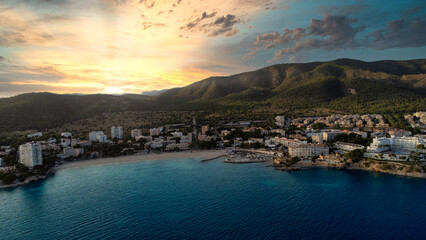 Bahia y puerto turistico , españa