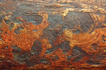 Naklejka premium Textured, rusted, copper-like surface