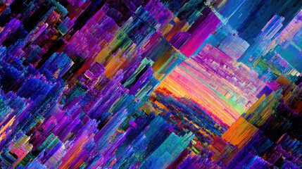 Colorful abstract art with vibrant geometric patterns