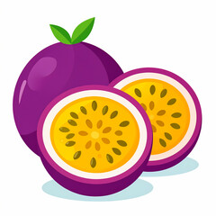 Vibrant Passion Fruit - Whole and Sliced, Tropical Delight.