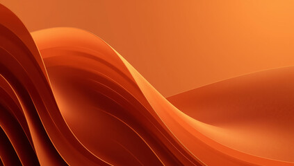 Minimal abstract wallpaper featuring smooth, flowing curved lines and a gradient of warm autumn colors