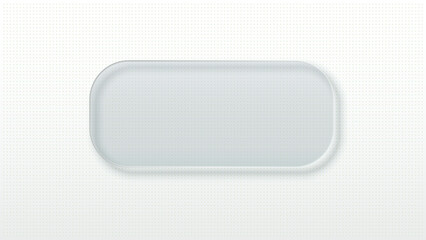 Glass round corner rectangle geometric icon shape element objects isolated vector illustration