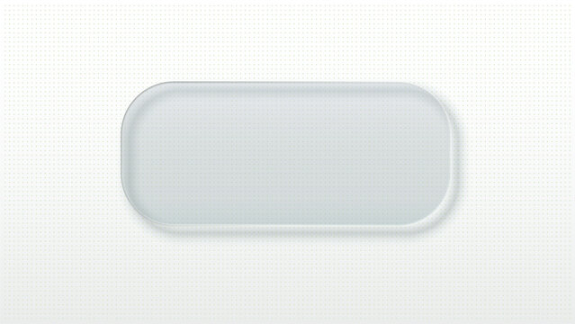 Glass round corner rectangle geometric icon shape element objects isolated vector illustration