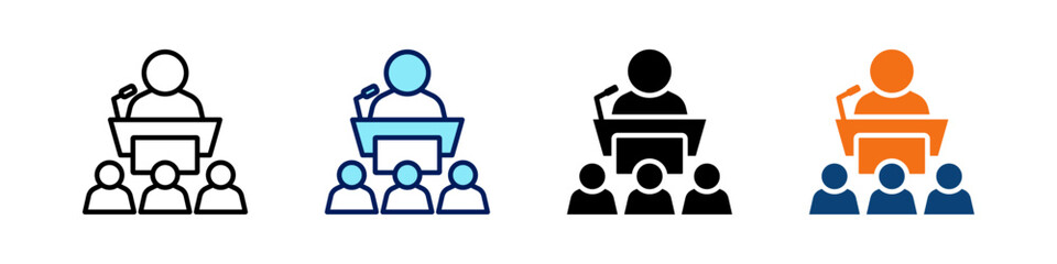 Introduction Meeting All In One Icon Multi Styles Vector Set