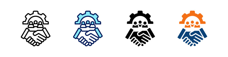 Team Introduction All In One Icon Multi Styles Vector Set