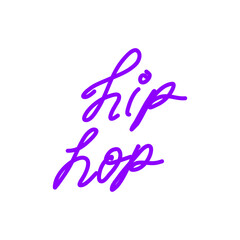 Typography Artwork of the Word Hip-Hop