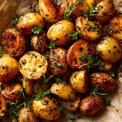 Roasted potatoes with herbs