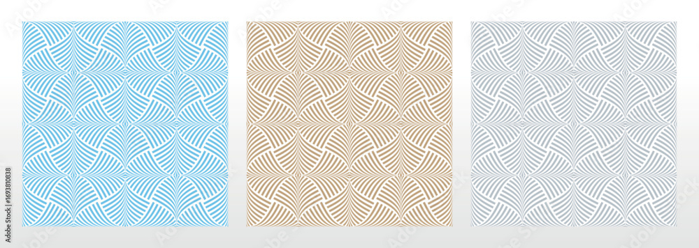 Poster set of abstract geometric patterns. seamless vector backgrounds. colored ornaments graphic modern pa
