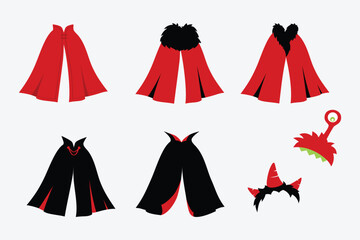 Halloween devil , vampire cloak  and monster hat - costume