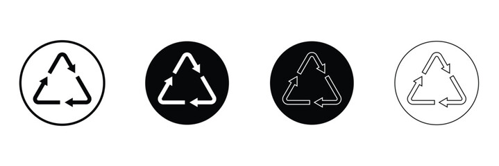 Recycle arrow symbol means using recycled resources. vector icon on a white background. vector illustration. eps 10 .