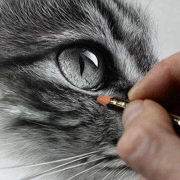 DISEGNO DI UN GATTO IPER REALISTA 