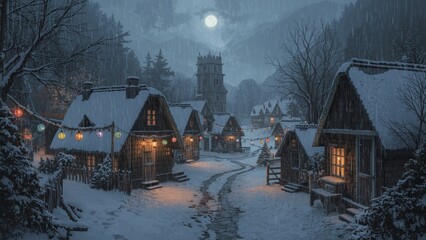 winter in the village