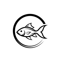 fish icon vector illustration