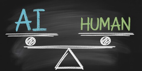 A business graph and word cloud drawn on a blackboard with chalk, symbolizing success and education