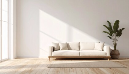 Fototapeta premium Modern Minimalist Living Room with Sofa