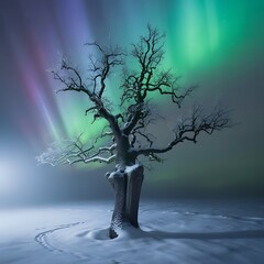lonely tree in the night