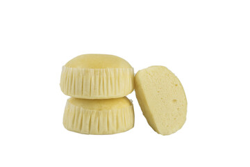 Handmade Artisanal Cheese Rounds with Traditional Pattern - Delicious Dairy Product