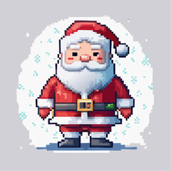 pixelartowy święty mikołaj