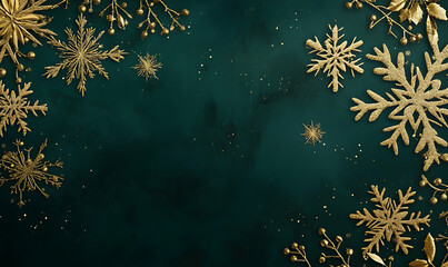 Christmas and New Year background with festive decorations, snowflakes, and holiday-themed elements. Ideal for greeting cards, invitations, and seasonal designs.