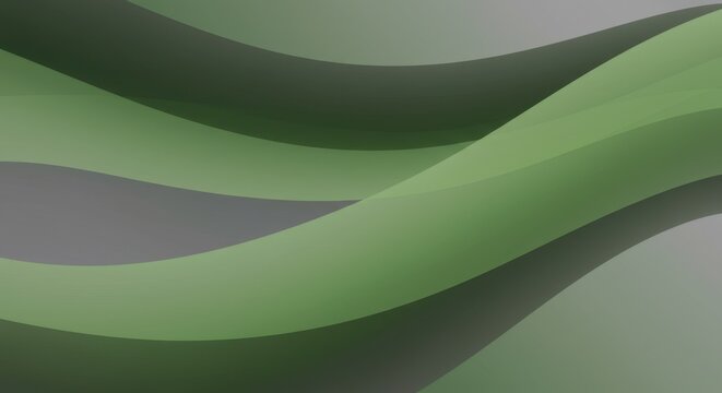 Abstract Green and Grey Waves