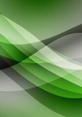 Abstract Green and Grey Waves