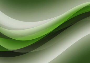 Abstract Green and Grey Waves