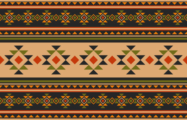Native American ethnic pattern. Fabric embroidery African Indigenous concept. Design for geometry handcraft and backdrop.