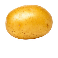 Single Yellow Potato on Transparent Background